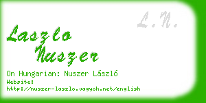 laszlo nuszer business card